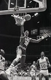 Houston Prints: Karl Malone Driving in for Slam Dunk