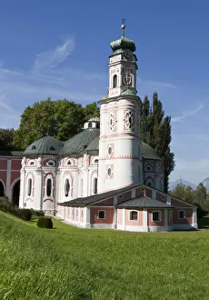 Convent Prints: Karlskirche, St. Charless Church, in Volders, Tyrol, Austria, Europe