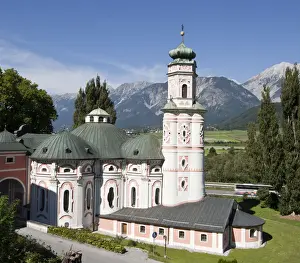 Tyrol Prints: Karlskirche, St. Charless Church, in Volders, Tyrol, Austria, Europe