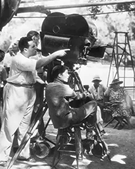 Katharine Hepburn With George Cukor on Movie Set