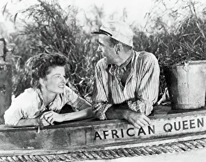 Boatman Prints: Katharine Hepburn and Humphrey Bogart in The African Queen