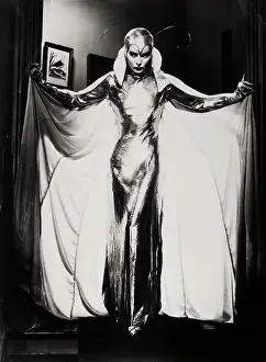 Arms Outstretched Prints: Katharine Hepburn in Metallic Moth Costume