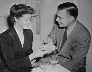 Katharine Hepburn Serving Her Guest