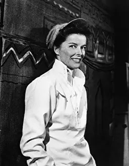 Informal Prints: Katharine Hepburn Wearing Baseball Cap