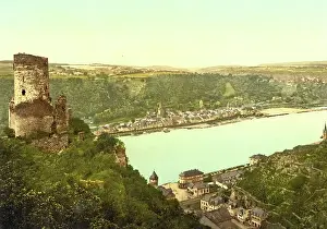 Castell Prints: Katz Castle near Goarshausen, Sankt Goarshausen am Rhein