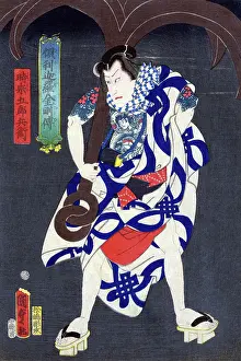 Ukiyoe Prints: Kawarazaki Gonjuro I as Tokimune Gorobei
