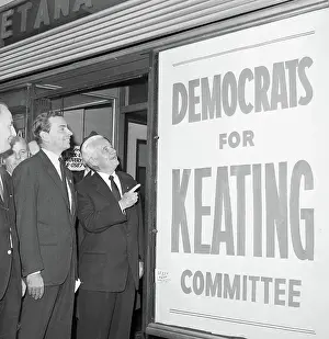 Keating and Vidal Looking at Poster