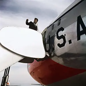 Kennedy Boarding Plane