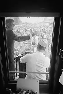 Kennedy Campaigning by Train