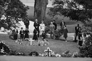 Kennedy Children Standing by Grave