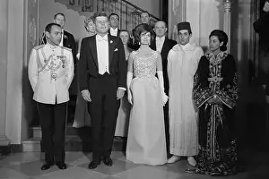 Tazewell T Prints: Kennedy Dinner Party for King Hassan II