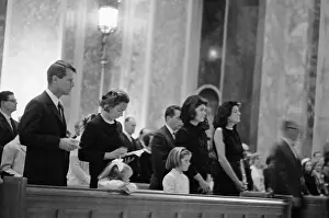 Kennedy Family Members Attending Mass for John F. Kennedy