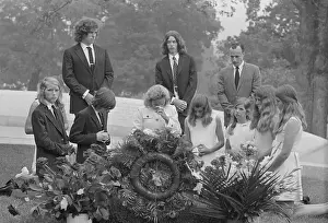 Kennedy Family Members and Friend at Robert F. Kennedy Grave