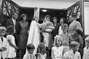 Hyannis Prints: Kennedy Family Members Surrounding Newborn Baby