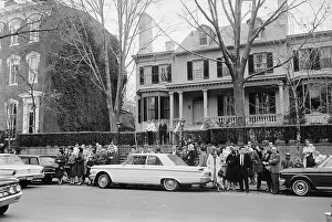 Kennedy Family Members Walking Back to Their Compound