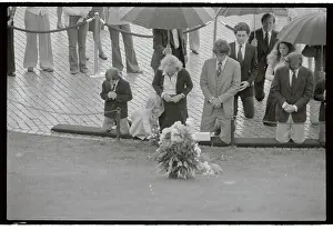Douglas Harriman Kennedy Prints: Kennedy Family Visiting Gravesite
