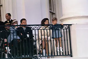 Kennedy Family Watching Performance from Balcony