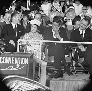 Kennedy and Johnson at the 1960 Democratic Convention