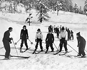 Ambassador Prints: Kennedy Kids Taking Ski Lessons