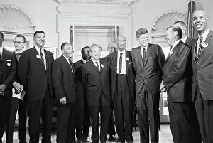 Kennedy With Labor and Civil Rights Leaders