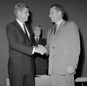 Kennedy And Nixon Before Debate
