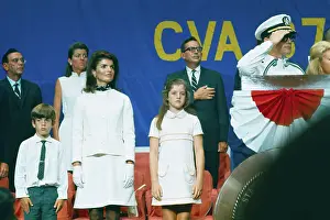 Kennedy Prints: Kennedys at Commissioning of the USS John F. Kennedy