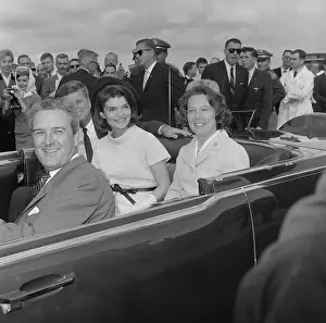 Kennedy's and Connallys Riding in Car