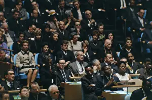 Kennedys Listening to Pope Paul VI