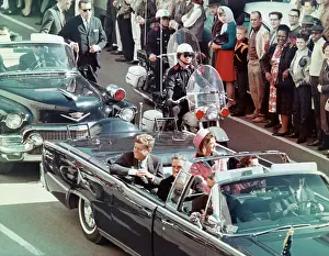 Motorcade Prints: Kennedys Riding in Dallas Motorcade
