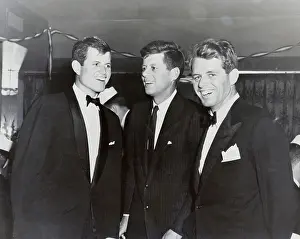 Kennedys At Stork Club; Ted, John & Rob