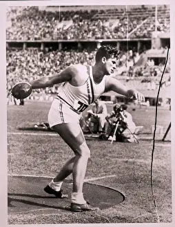 Discus Prints: Kenneth Carpenter Throwing Discus
