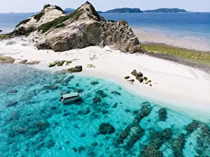 Japan, Land Of The Rising Sun Prints: Kerama Islands National Park from above, Okinawa, Japan