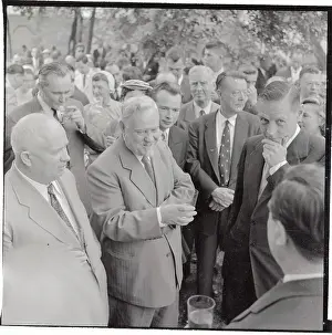 Charles E Prints: Khruschchev and Bulganin Attend July 4th Party at US Embassy