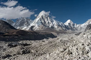 Khumbu Gallery: Khumbu glacier and Lobuche mountain peak, Everest region