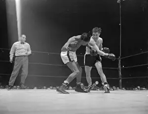 Kid Gavilan Boxing Against Billy Graham