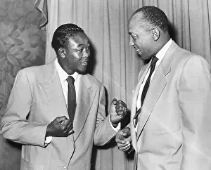 Kid Gavilan with Jesse Owens