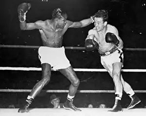 Kid Gavilan and Laurent Dauthuille in Boxing Match