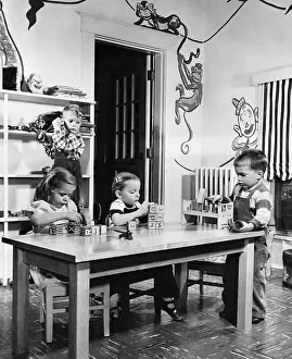4 5 Years Prints: Kids (4-5) playing in kindergarten