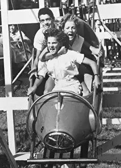 Pre Teen Prints: Kids Riding a Roller Coaster