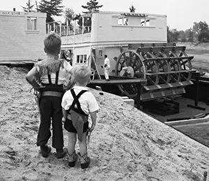 Paddle Prints: Kids Watch Paddle-Wheel Boat