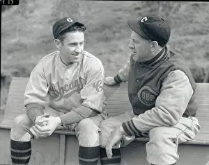 Kiki Cuyler and Charlie Grimm Conversing