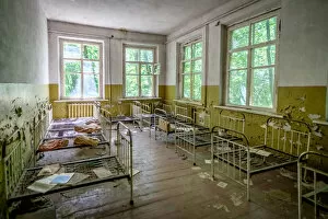 Images Dated 14th July 2016: Kindergarden dormitory in the Chernobyl Exclusion Zone, Pripyat, Ukraine