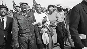 Marchers Prints: King and Abernathy Marching to Montgomery