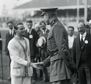Honor Prints: King Albert Congratulating Joseph Guillemont