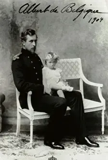 King Albert I of Belgium Holding Baby