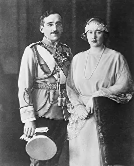 Yugoslavia Prints: King Alexander and Princess Marie