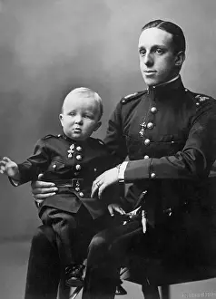 Prince Prints: King Alfonso Of Spain With His Son