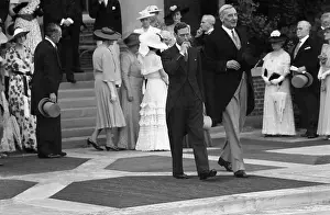 George Vi Prints: King and Ambassador at Garden Party