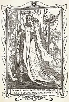 Arthur Prints: King Arthur and Guenevere