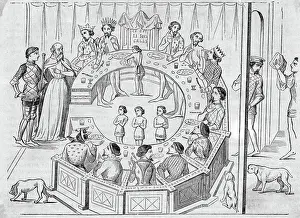 Manuscript Prints: King Arthur'S Knights Of The Round Table